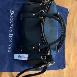 Small black Dooney and Burke Florentine satchel